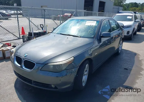 2004 BMW 530I из США, поврежденный, VIN WBANA73514B800123
